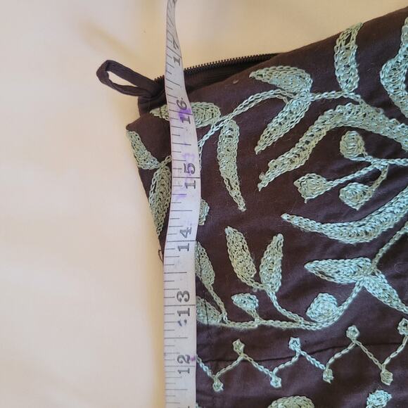 Soft Surroundings Maxi Skirt Cotton Embroidered  Coastal Boho western  Indie - Picture 9 of 13